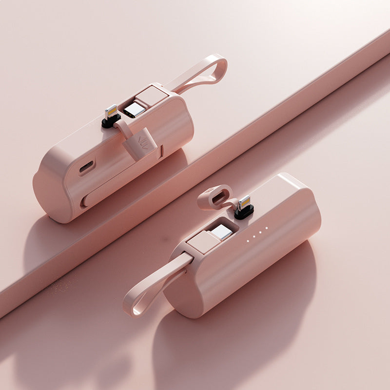 Portable Charger with Built-In Cable