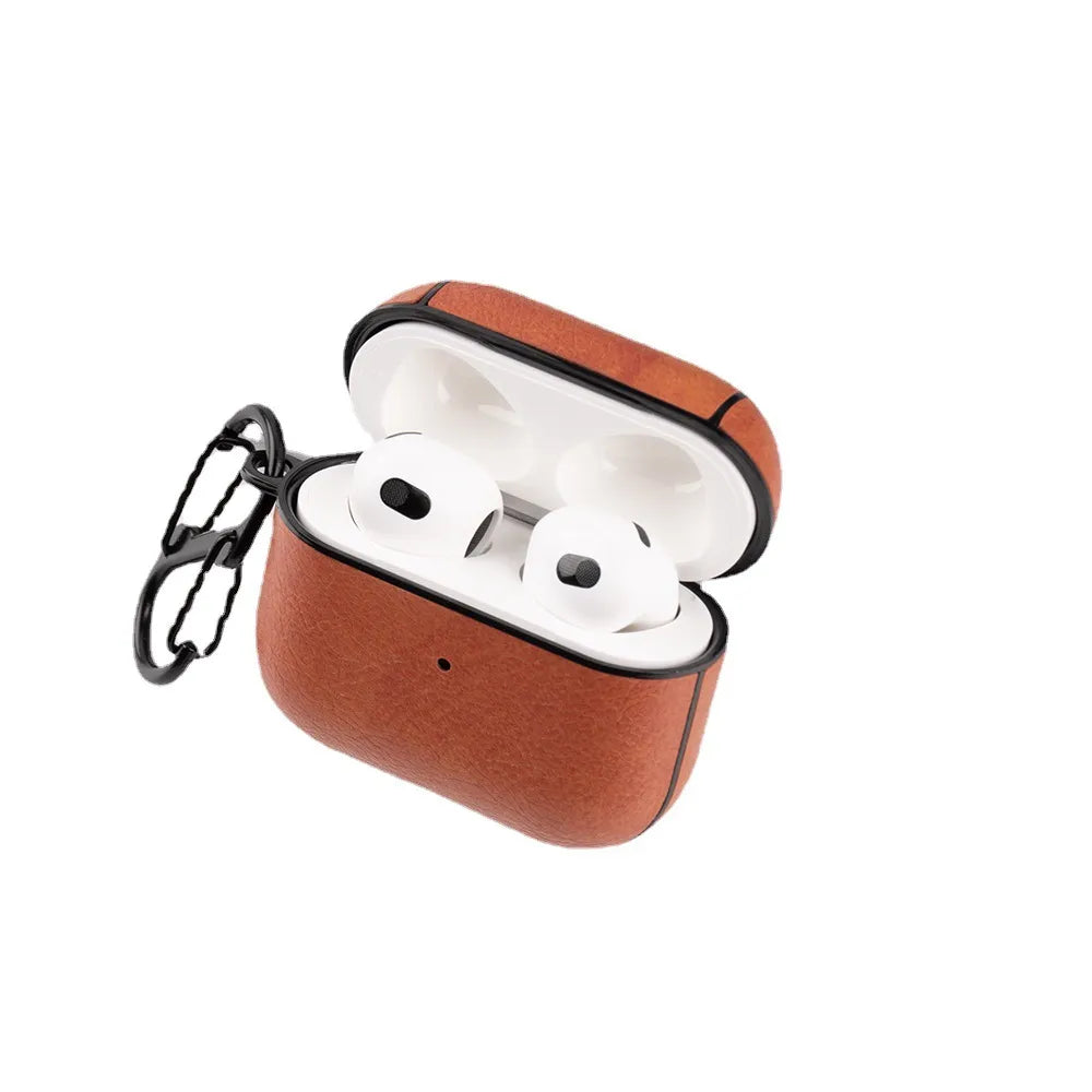 Drop-Resistant Leather Protective Airpods Case