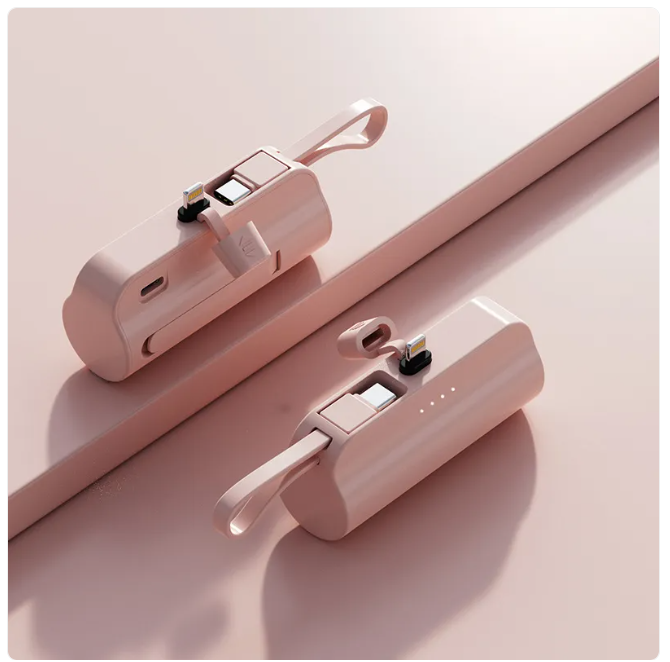 Portable Charger with Built-In Cable
