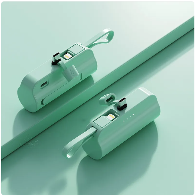 Portable Charger with Built-In Cable