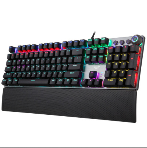 F2088 Wired Mechanical Gaming Keyboard (Black, Cyan Blue)